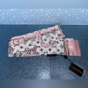 Fashion silk monogram twilly scarf